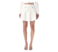 Self Portrait - Falda de punto calado mini - Skirts - Mujer - Blanco - L -