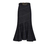 Self Portrait - Falda Midi de Mezclilla con Cinturón - Skirts - Mujer - Azul - XL -