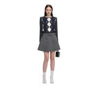 Self Portrait - Jersey con Adorno de Cristal Argyle - Knitwear - Mujer - Gris - M -
