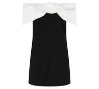 Self Portrait - Mini Vestido Flor de Crepé - Dresses - Mujer - Negro - 2XS -