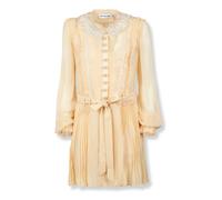 Self Portrait- Mini vestido plisado- Dresses- Mujer- Beige- S- Mini vestido plisado