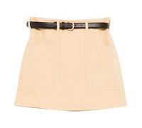 Self Portrait - Minifalda Acampanada con Cinturón - Skirts - Mujer - Beige - M -