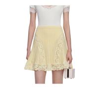 Self Portrait - Minifalda de punto - Skirts - Mujer - Amarillo - L -