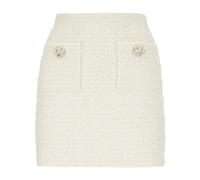 Self Portrait - Minifalda de punto texturizado - Skirts - Mujer - Blanco - L -