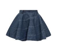 Self Portrait - Minifalda vaquera acampanada - Skirts - Mujer - Azul - S -