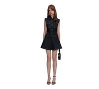Self Portrait - Minivestido acampanado de denim - Dresses - Mujer - Azul - M -