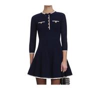 Self Portrait - Minivestido de punto Pointelle - Dresses - Mujer - Azul - M -