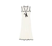 Self Portrait- Minivestido de punto Pointelle- Dresses- Mujer- Blanco- M- Minivestido de punto Pointelle
