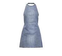 Self Portrait- Minivestido denim efecto cocodrilo con pedrería- Dresses- Mujer- Azul- S- Minivestido denim efecto cocodrilo con pedrería