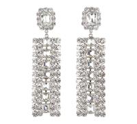 Self Portrait - Multi Crystal Earrings - Accessories - Mujer - Gris - ONE SIZE -