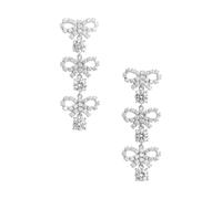 Self Portrait - Orecchini pendenti fiocchi - Accessories - Mujer - Gris - ONE SIZE -