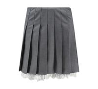 Self Portrait - Pf 26 Pleated Mini Skirt - Skirts - Mujer - Gris - M -