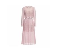 Self Portrait- Rs 26-172M-P Vestido Midi- Dresses- Mujer- Rosa- XS- Rs 26-172M-P Vestido Midi