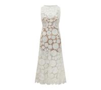 Self Portrait- Vestido Maxi de Crochet- Dresses- Mujer- Blanco- S- Vestido Maxi de Crochet