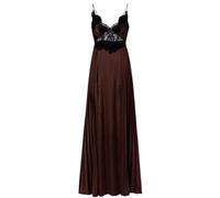 Self Portrait- Vestido Maxi de Gasa con Hombros Descubiertos- Dresses- Mujer- Marrón- XS- Vestido Maxi de Gasa con Hombros Descubiertos