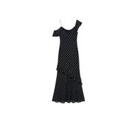 Self Portrait- Vestido Maxi de Georgette con Lunares- Dresses- Mujer- Negro- XS- Vestido Maxi de Georgette con Lunares