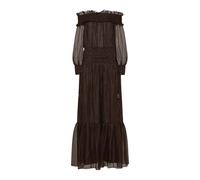 Self Portrait- Vestido Maxi Georgette- Dresses- Mujer- Marrón- M- Vestido Maxi Georgette