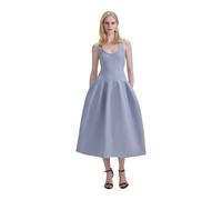 Self Portrait- Vestido midi de punto acanalado con detalles de strass- Dresses- Mujer- Azul- L- Vestido midi de punto acanalado con detalles de strass