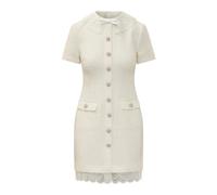 Self Portrait - Vestido Mini con Ribete de Encaje - Dresses - Mujer - Beige - M -