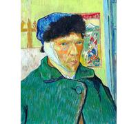 Self Portrait with Bandaged Ear - Vincent van Gogh - Large Notebook: 120 Lined Pages, College Ruled, 8.5"x 11" Journal Diary Notepad