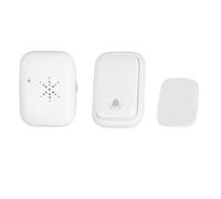 Self Powered Wireless Door Bell Set, Plug In Receiver with Voice Intercom and Loud Chime No Wiring Installation Wireless Doorbell Kit for Home and Elderly