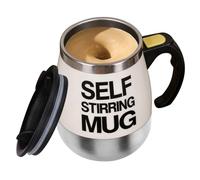 Self Sterling Mug - Taza magnética de acero inoxidable, batidora de bebidas que funciona con pilas, herramienta giratoria automática, tapa a prueba de fugas, diseño de trazador acompañante | Cocina