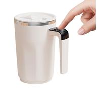 Self Stirring Mug - 400ml Rechargeable Drinkware With Lid, Electric Coffee Cup Built-in LCD, Hot Chocolate Stirring Mug, For Beverage Cocoa Honey Women Men Home Kitchen Bar Birthday Christmas Office