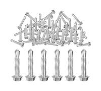 Self Tapping Screws - Stainless Hex Fasteners, Metal Sheet Drill Fixing Bolts, Corosion Resistant Hardware Kit | Furniture Assembly Repair Construction Installation Set, Wood Metal Craft Maintenance