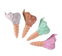 Self Watering Cones - Elephant Design Terracotta Stakes, 4PCS Irrigation Set | Indoor Outdoor Automatic Plant Hydration System Garden Pot Use Areas, Durable Clay Construction, Slow Release Design