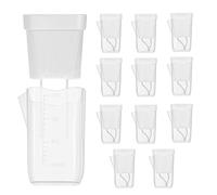 Self-Watering Hydroponic Pots Set - 12-Piece Semi | Transparent Plant For Indoor Gardening | ABS Pots with Wicking Rope & Water Level Indicator | Perfect For Propagation, Seedlings, Cuttings, African