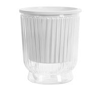 Self-Watering Planter - ABS PP 17cm Deep Reservoir, Transparent Indoor Container, Smart Root Growth | Flower Pot with Water Level For African Violets, Orchid, Home Decor, Plant Lover, Space Saving
