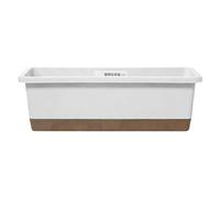 Self Watering Planter - Cuttings Case with Base | Drainage Hole and Absorbent Rope Rectangular Flower Pots for, Bedroom, Indoor, Balcony, Porch Garden, Living Room