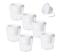 Self Watering Pots - ABS 9,9 cm, Plant Drainage Pots, Automatic Watering | Wick Rope System, Indoor Garden For Home, Office, Outdoor Garden, Yard, Patio, Balcony, Deck, Porch