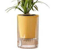 Self Watering Pots - Double Layer Flower Container Planter, 3.94x2.76 Inches Desktop Plant Pots with Reservoir System, Indoor Outdoor Planter for Home Office Windowsill Balcony Living Room