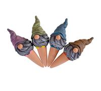 Self Watering Spikes - 4 Piece Gnome Shape Waterer for Garden, Cute Planter Insert with Easy Irrigation, Self Water Device for Indoor, Outdoor, Houseplants, Pots Home, 6 Inches