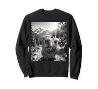 Selfie Capybara Axolotl Mountain Adventure Kids Adults Sudadera