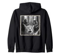 Selfie de gato con Bigfoot & Alien | Gato asustado divertido Sudadera con Capucha