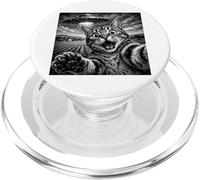 Selfie de Gato con OVNI Funny Cat Lover alienígena OVNI Creyente PopSockets PopGrip para MagSafe