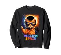 Selfie de Gato con Spain Solar Total August 2026 Eclipse Sudadera