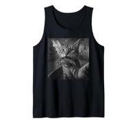 Selfie De Gato Divertido con Pescado En Venecia Camiseta sin Mangas