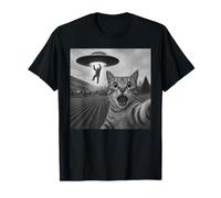 Selfie de Gato secuestrado por ovnis en Bigfoot | Divertida Ciencia ficción alienígena Camiseta