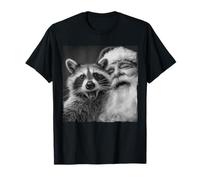 Selfie de Mapache con Papá Noel | Diseño navideño Camiseta