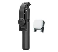 Selfie inalámbrico, trípode Selfie inalámbrico con luz,Soporte Giratorio para Teléfono Selfie Retráctil Inalámbrico Pequeño - Palillo Giratorio de Selfie de la luz del terraplén del teléfono móvil de