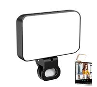 Selfie Licht LED Clip - 10x8,5cm 3 Modi Drehbar Wiederaufladbar, Fülllicht Fotografie Live Streaming, Tragbar Make-up Videokonferenz Podcast, Outdoor Reisen Vlogging | für Handy Laptop