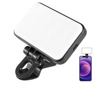 Selfie Light - Luz de videoconferencia recargable, de luz portátil LED | Lámpara de llenado de clip giratorio de 3 modos, para transmisión en , fotografía de maquillaje voyag