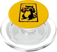 Selfie Retro Block Raccoon con Smartphone PopSockets PopGrip para MagSafe