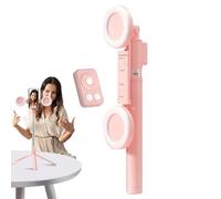 Selfie Stick 6 en 1 - Selfie con luz de Relleno LED, trípode telescópico para Smartphone, transmisión en, portátil para Fotos y Videos | Vlogging Fot