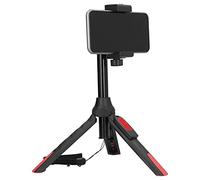 Selfie Stick, Extensible Compacto Teléfono Vlog Trípode Ajustable Negro BT Inalámbrico con Clip de Teléfono para Fotografía para Transmisión en Vivo