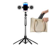 Selfie Stick, Teléfono Trípode con luz | Trípode de Selfie Selfie de 71 Pulgadas de Cuatro Patas - Soporte de teléfono Celular con una cámara de Viaje remota y Extensible para Grabar, Video e Imagen