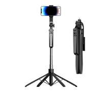 Selfie Stick Tripod, 71 pulgadas Four-Leg Support Selfie Stick, Cell Phone Holder with Remote, Extendable Travel Camera Stand for Recording, Video, and Picture, Vlogging